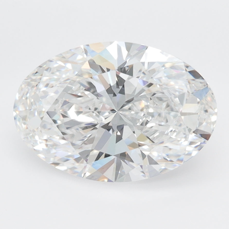 2.42 Carat Oval Lab Diamond with  Cut Diamond in 14KT  view 1
