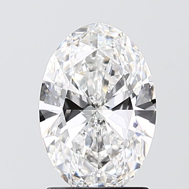 1.58 Carat Oval Lab Diamond with  Cut Diamond in 14KT  view 1
