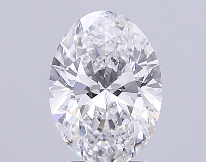 3.2 Carat Oval Lab Diamond with  Cut Diamond in 14KT  view 1
