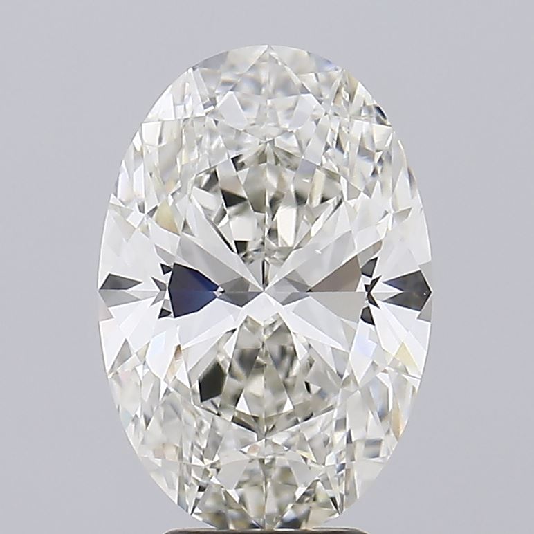 4.58 Carat Oval Lab Diamond with  Cut Diamond in 14KT  view 1
