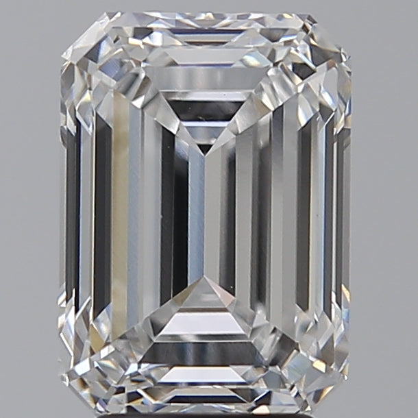 4.09 Carat Emerald Lab Diamond with  Cut Diamond in 14KT  view 1
