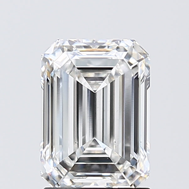 1.87 Carat Emerald Lab Diamond with  Cut Diamond in 14KT  view 1
