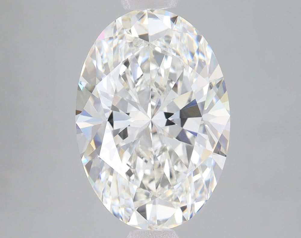 4.34 Carat Oval Lab Diamond with  Cut Diamond in 14KT  view 1
