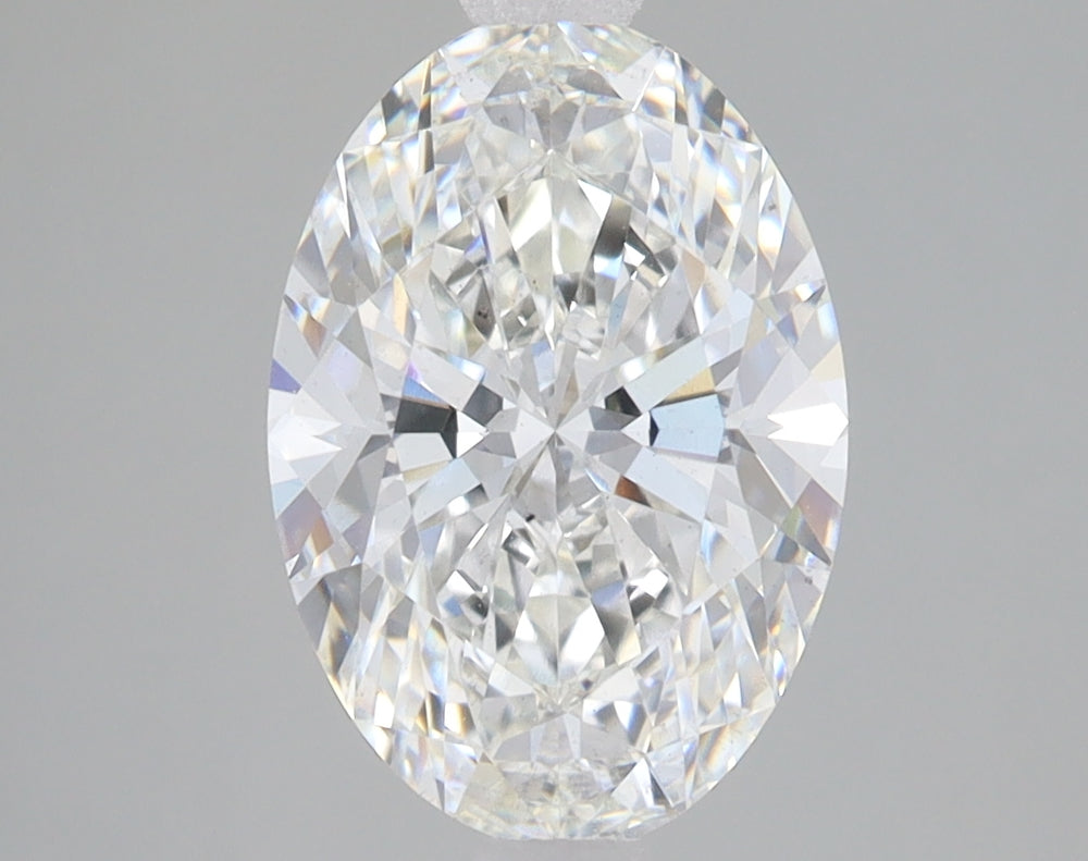 2.71 Carat Oval Lab Diamond with  Cut Diamond in 14KT  view 1
