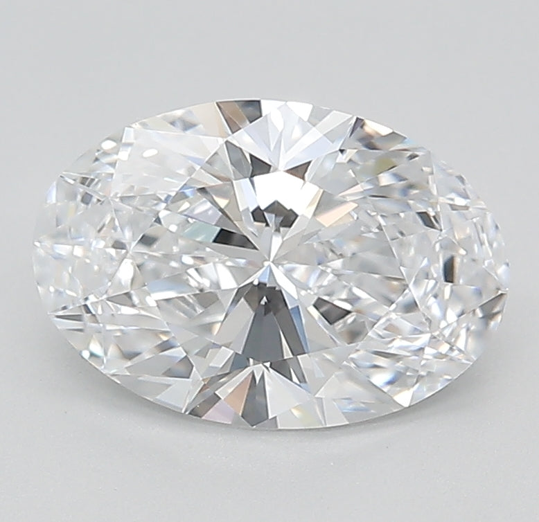 1.55 Carat Oval Lab Diamond with  Cut Diamond in 14KT  view 1
