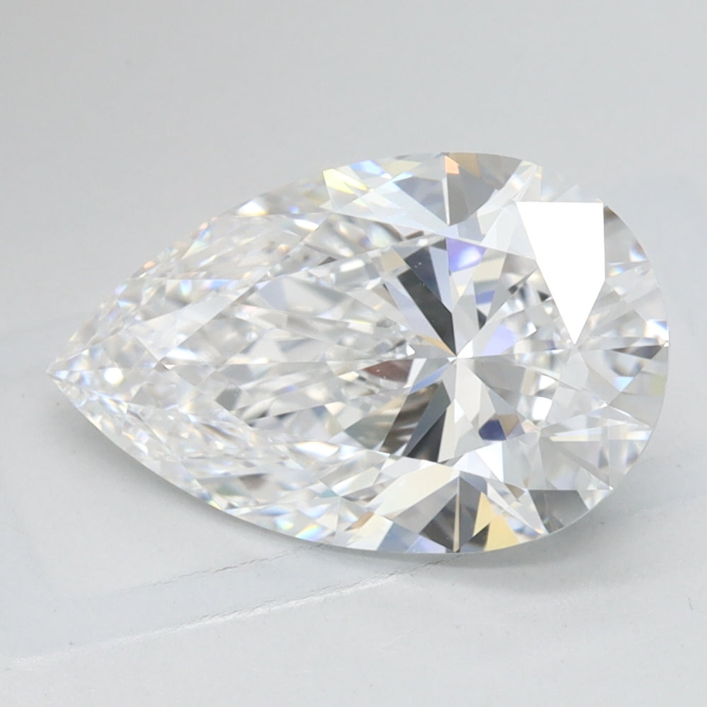 2.11 Carat Pear Lab Diamond with  Cut Diamond in 14KT  view 1
