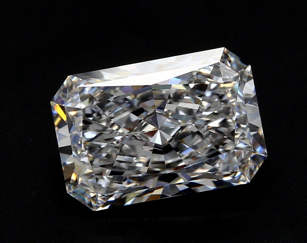 5.1 Carat Radiant Lab Diamond with  Cut Diamond in 14KT  view 1
