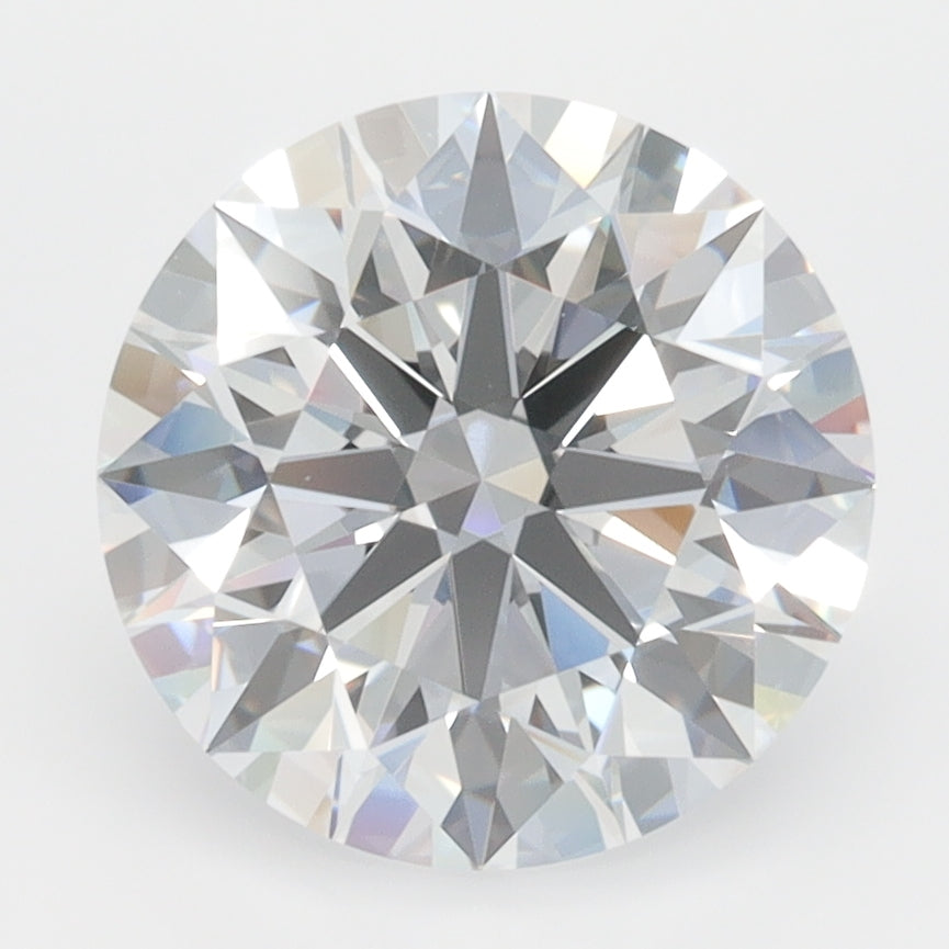3.35 Carat Round Lab Diamond with  Cut Diamond in 14KT  view 1
