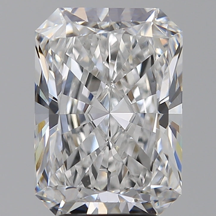 4.56 Carat Radiant Lab Diamond with  Cut Diamond in 14KT  view 1

