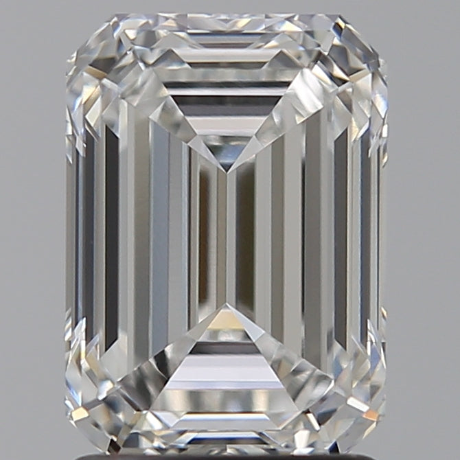 2.01 Carat Emerald Lab Diamond with  Cut Diamond in 14KT  view 1
