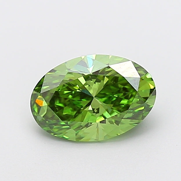 1.51 Carat Oval Lab Diamond with  Cut Diamond in 14KT  view 1
