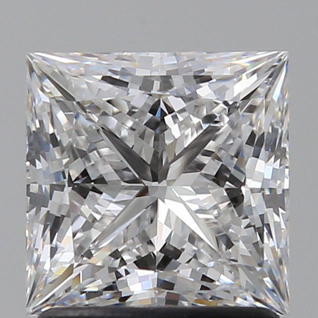 1.52 Carat Princess Lab Diamond with  Cut Diamond in 14KT  view 1

