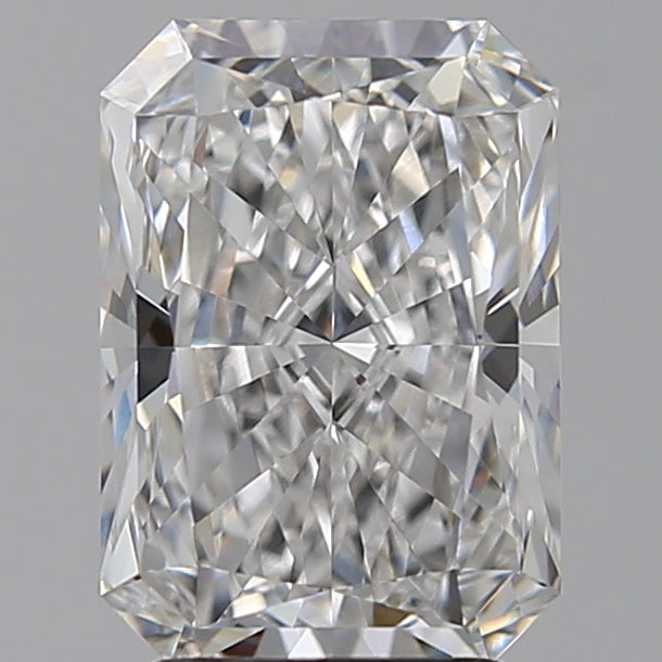 3.02 Carat Radiant Lab Diamond with  Cut Diamond in 14KT  view 1
