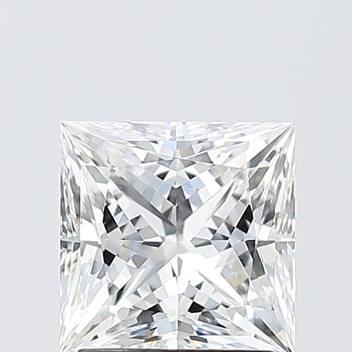 2.1 Carat Princess Lab Diamond with  Cut Diamond in 14KT  view 1
