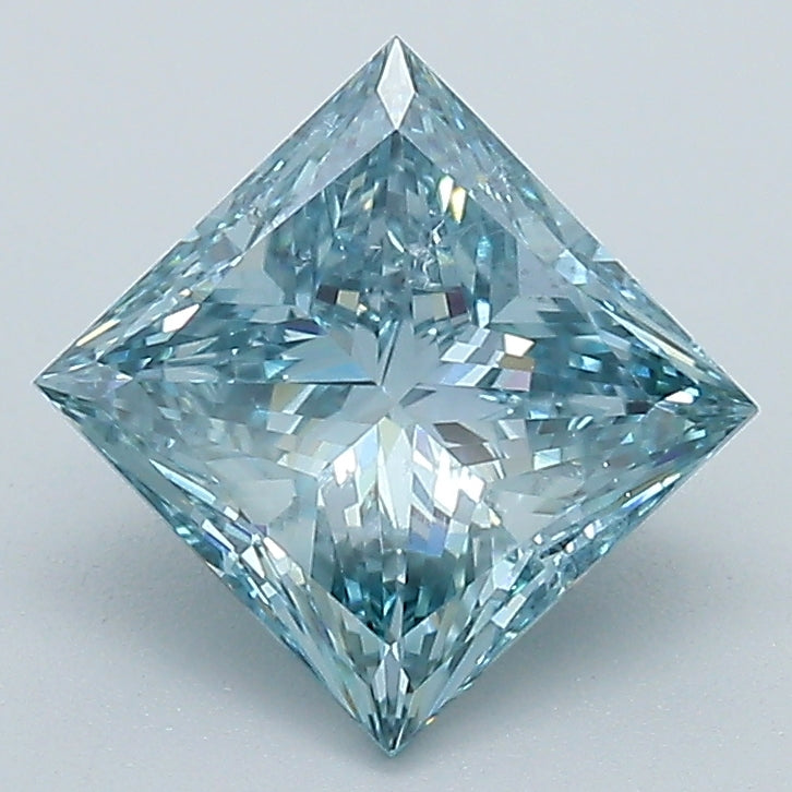 1.7 Carat Princess Lab Diamond with  Cut Diamond in 14KT  view 1
