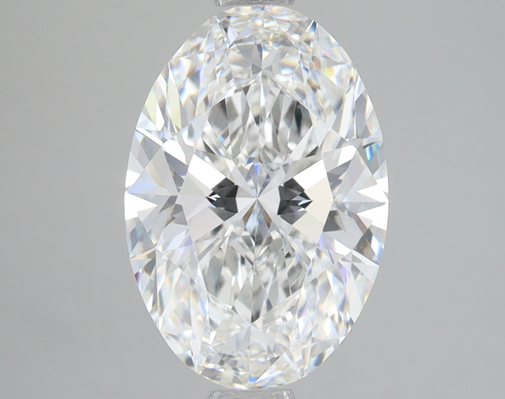 3.26 Carat Oval Lab Diamond with  Cut Diamond in 14KT  view 1
