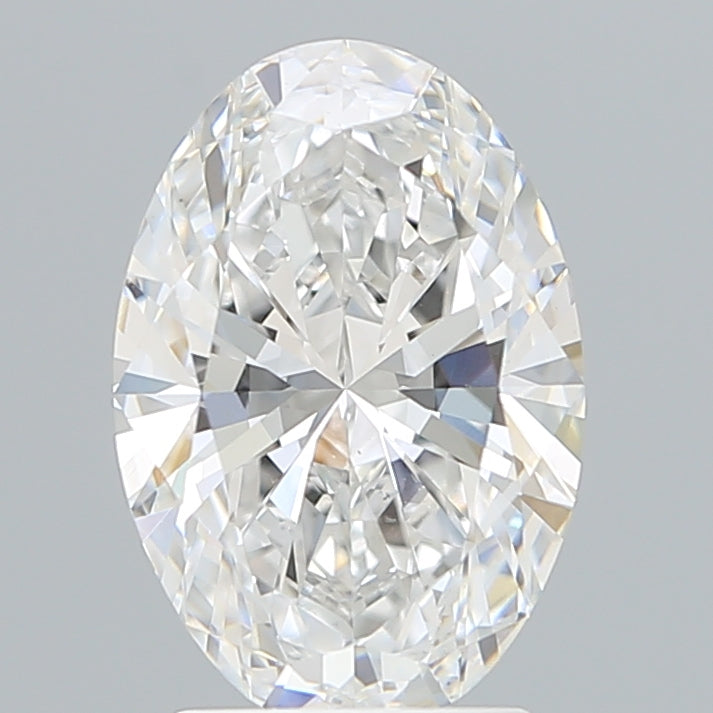 2.61 Carat Oval Lab Diamond with  Cut Diamond in 14KT  view 1
