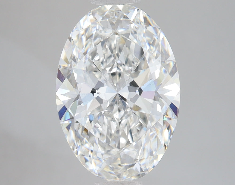 3.72 Carat Oval Lab Diamond with  Cut Diamond in 14KT  view 1
