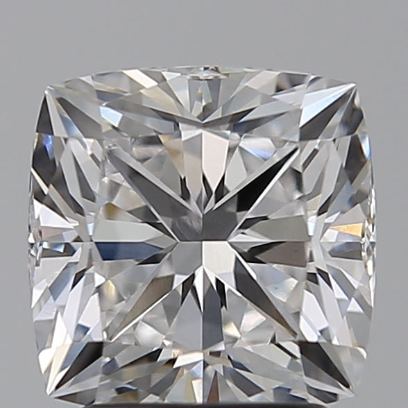 2.58 Carat Cushion Lab Diamond with  Cut Diamond in 14KT  view 1
