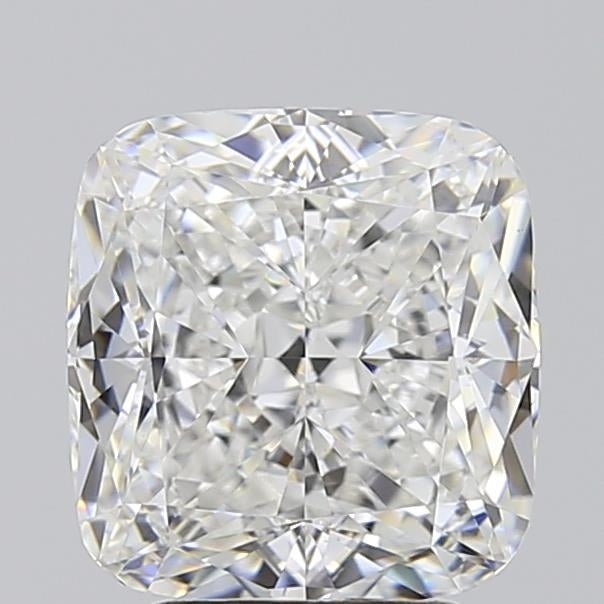 3.53 Carat Cushion Lab Diamond with  Cut Diamond in 14KT  view 1
