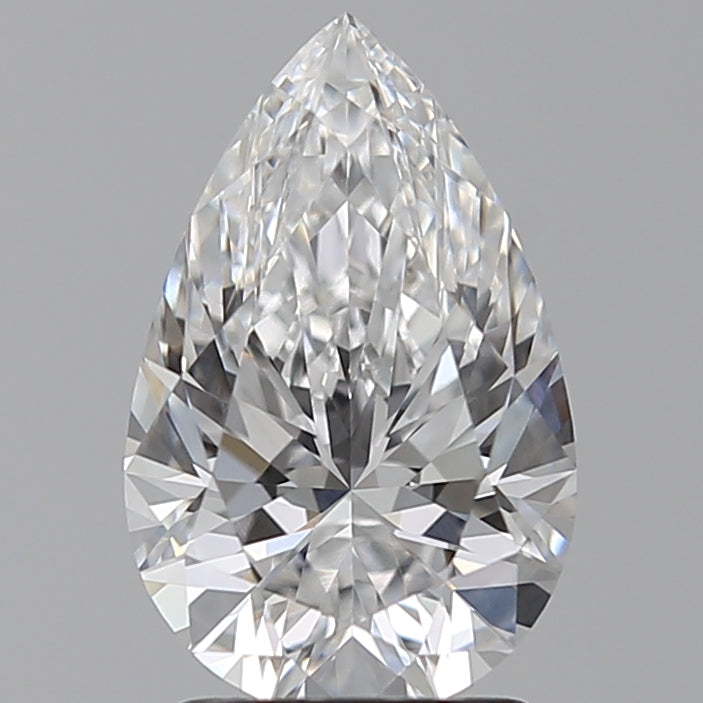 2.06 Carat Pear Lab Diamond with  Cut Diamond in 14KT  view 1
