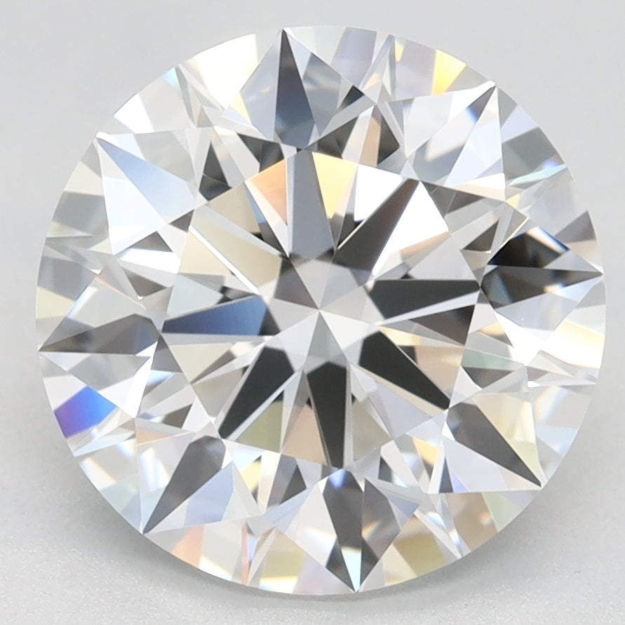 3.41 Carat Round Lab Diamond with  Cut Diamond in 14KT  view 1
