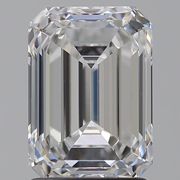 2.0 Carat Emerald Lab Diamond with  Cut Diamond in 14KT  view 1
