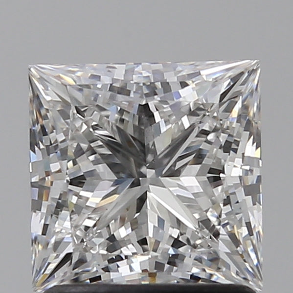 1.5 Carat Princess Lab Diamond with  Cut Diamond in 14KT  view 1
