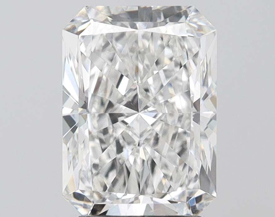 3.05 Carat Radiant Lab Diamond with  Cut Diamond in 14KT  view 1

