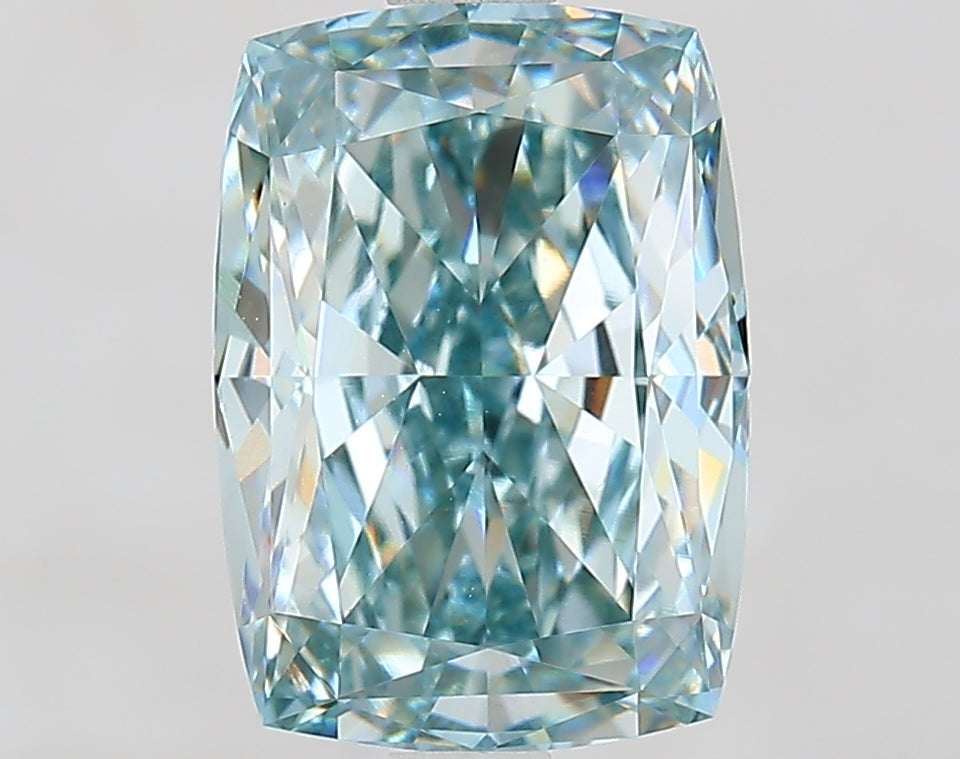 3.02 Carat Cushion Lab Diamond with  Cut Diamond in 14KT  view 1
