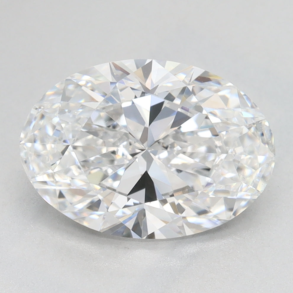 2.15 Carat Oval Lab Diamond with  Cut Diamond in 14KT  view 1
