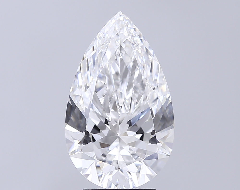 4.1 Carat Pear Lab Diamond with  Cut Diamond in 14KT  view 1
