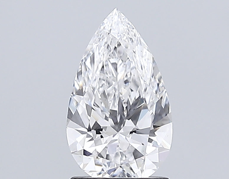 1.5 Carat Pear Lab Diamond with  Cut Diamond in 14KT  view 1
