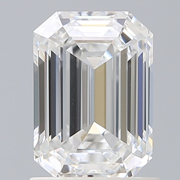 1.51 Carat Emerald Lab Diamond with  Cut Diamond in 14KT  view 1
