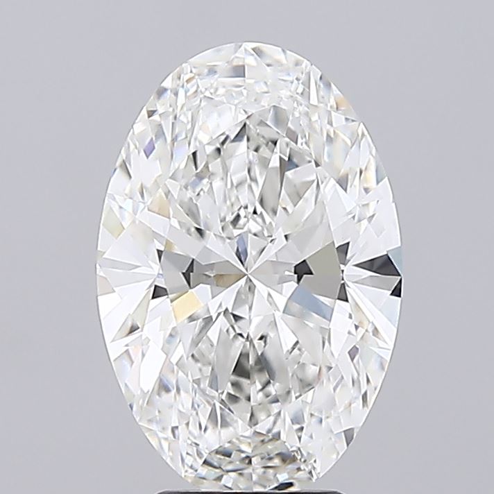 4.05 Carat Oval Lab Diamond with  Cut Diamond in 14KT  view 1
