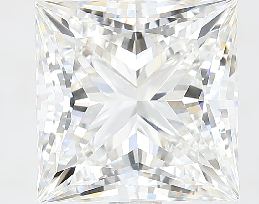 3.22 Carat Princess Lab Diamond with  Cut Diamond in 14KT  view 1
