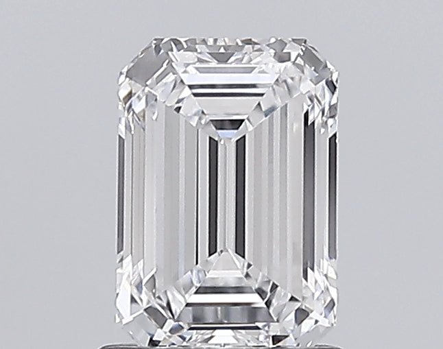 1.38 Carat Emerald Lab Diamond with  Cut Diamond in 14KT  view 1
