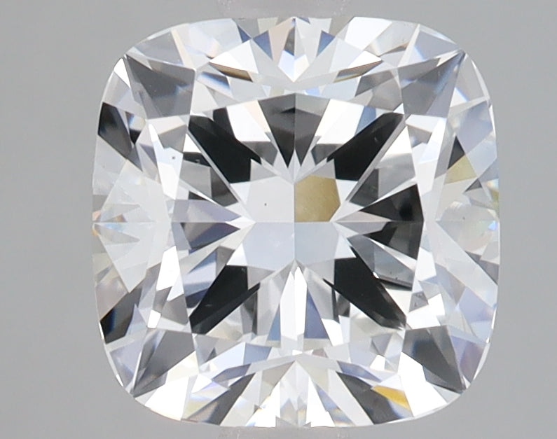 2.5 Carat Cushion Lab Diamond with  Cut Diamond in 14KT  view 1
