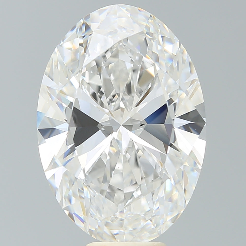 10.07 Carat Oval Lab Diamond with  Cut Diamond in 14KT  view 1
