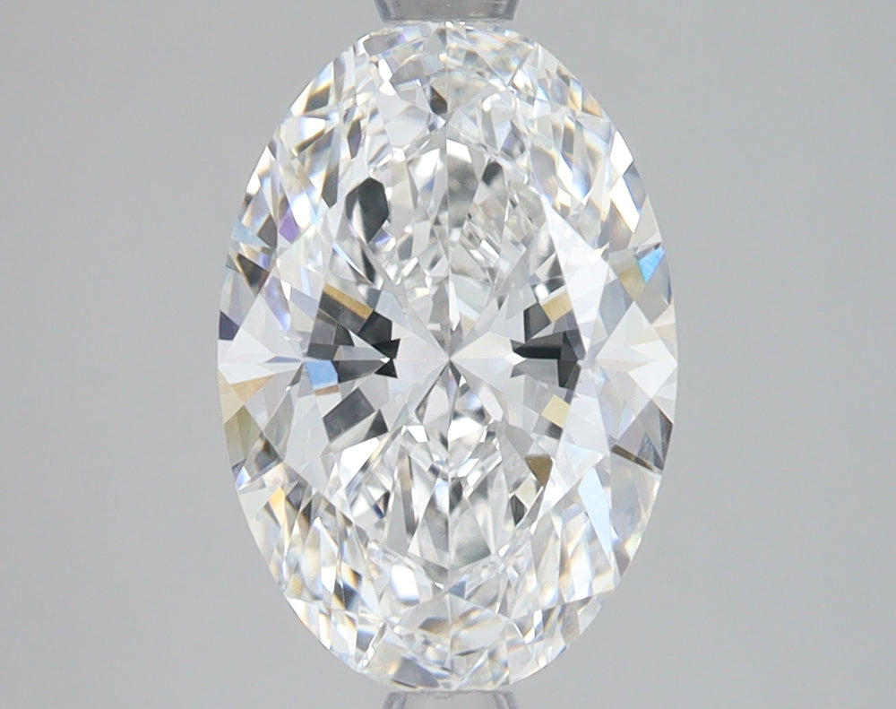 2.45 Carat Oval Lab Diamond with  Cut Diamond in 14KT  view 1
