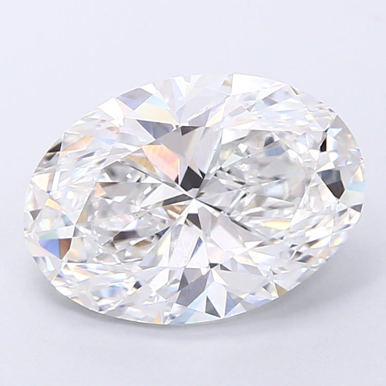 4.24 Carat Oval Lab Diamond with  Cut Diamond in 14KT  view 1
