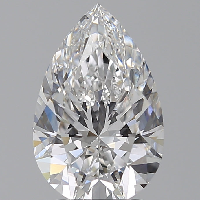 3.01 Carat Pear Lab Diamond with  Cut Diamond in 14KT  view 1
