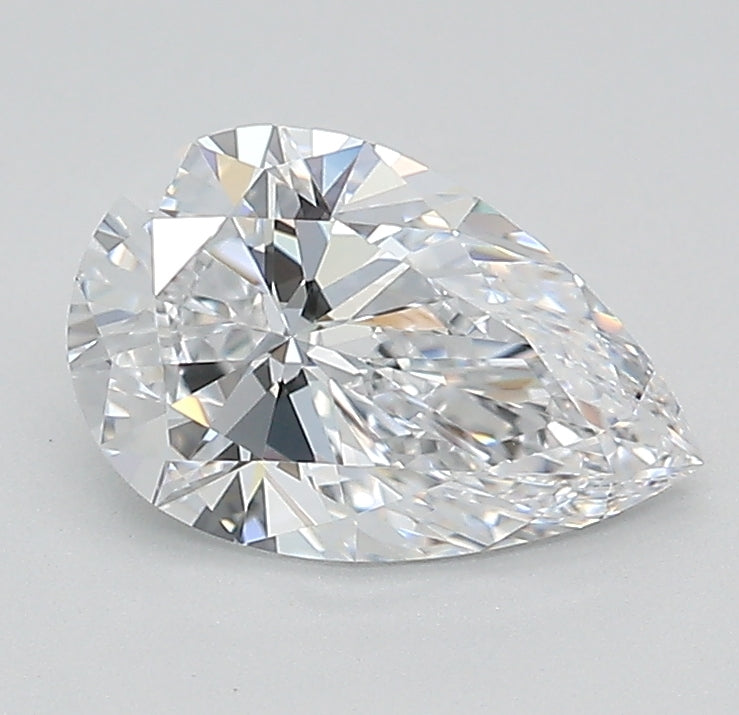 1.15 Carat Pear Lab Diamond with  Cut Diamond in 14KT  view 1
