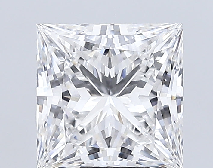 7.02 Carat Princess Lab Diamond with  Cut Diamond in 14KT  view 1
