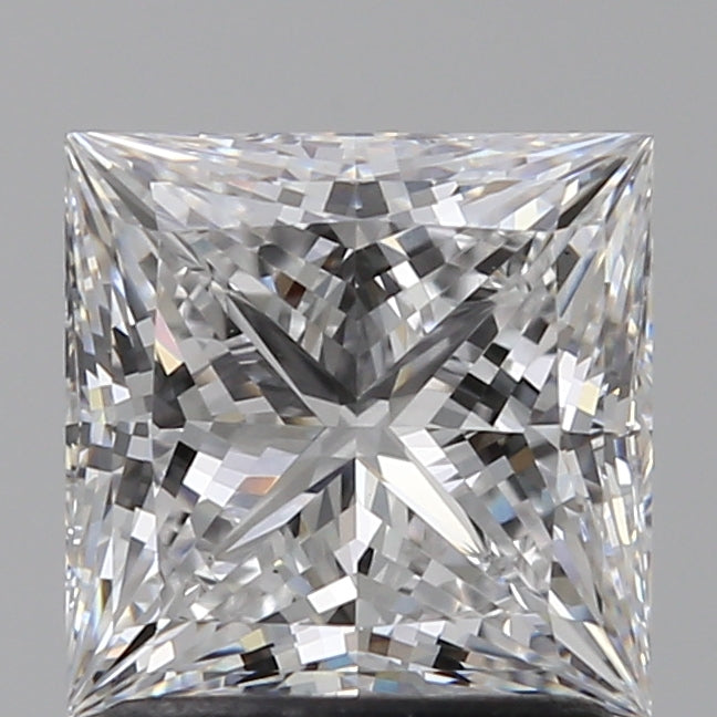 1.59 Carat Princess Lab Diamond with  Cut Diamond in 14KT  view 1
