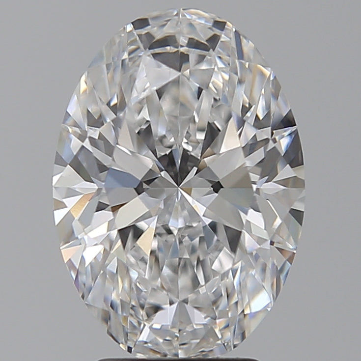 3.58 Carat Oval Lab Diamond with  Cut Diamond in 14KT  view 1
