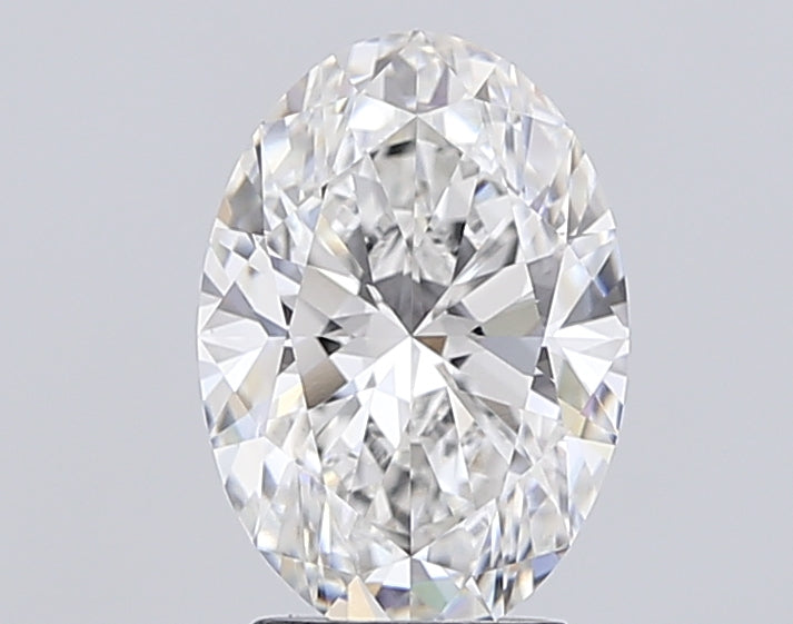 3.05 Carat Oval Lab Diamond with  Cut Diamond in 14KT  view 1
