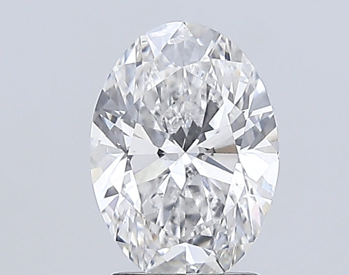 2.5 Carat Oval Lab Diamond with  Cut Diamond in 14KT  view 1
