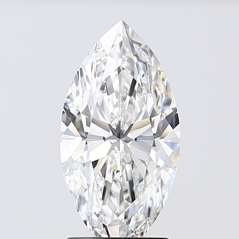 2.21 Carat Marquise Lab Diamond with  Cut Diamond in 14KT  view 1

