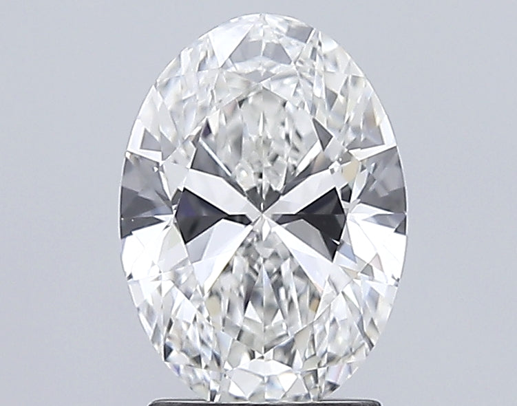 2.2 Carat Oval Lab Diamond with  Cut Diamond in 14KT  view 1
